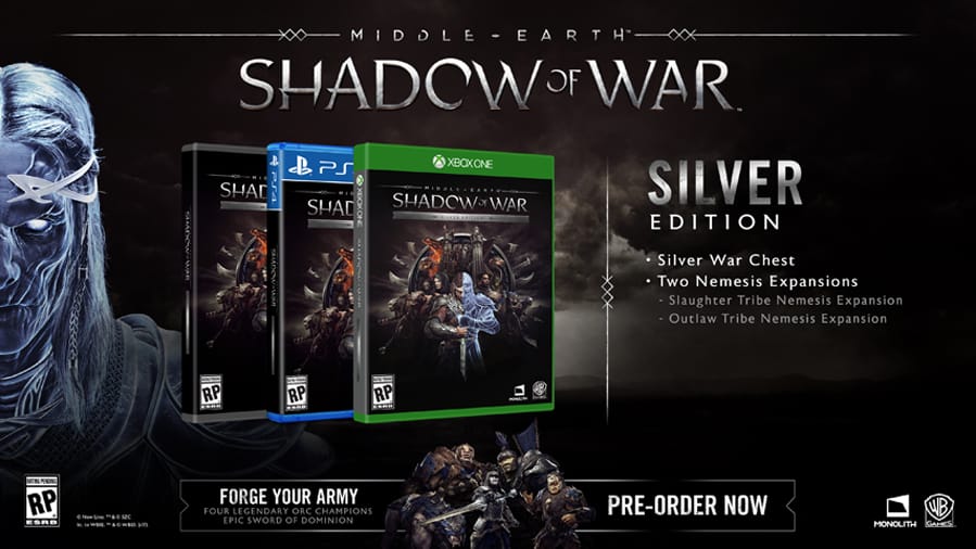 Shadow of War Editions: STANDARD vs SILVER vs GOLD vs DEFINITIVE