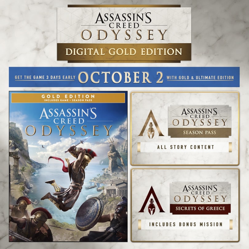 AC Odyssey Editions Season Pass Contents - VULKK.com