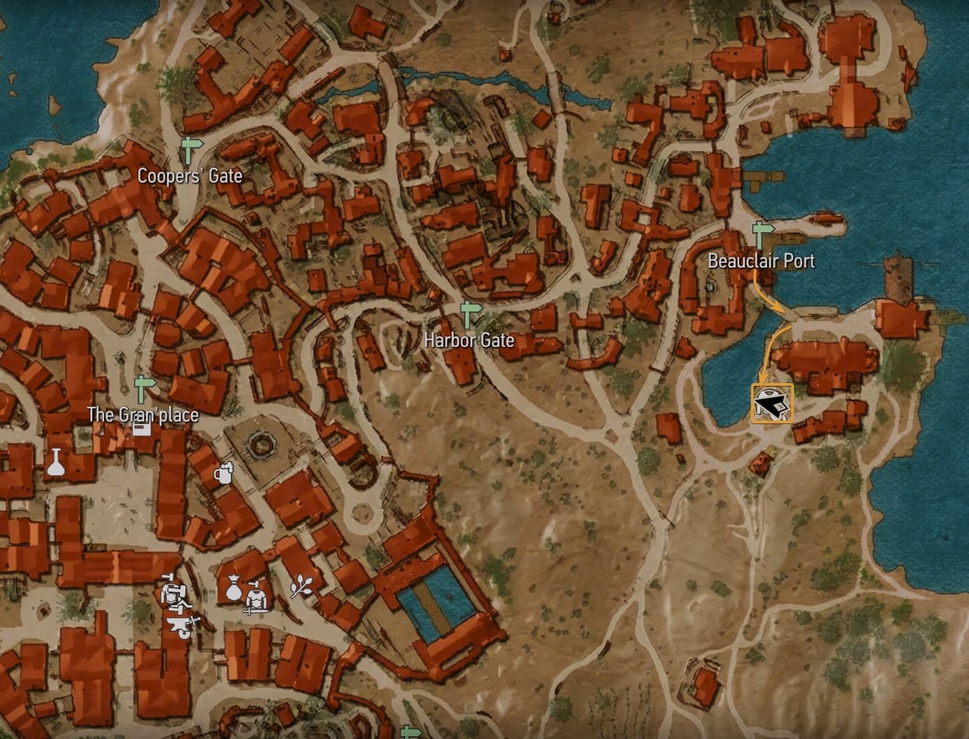 Where to buy Dyes for your Armor - map location