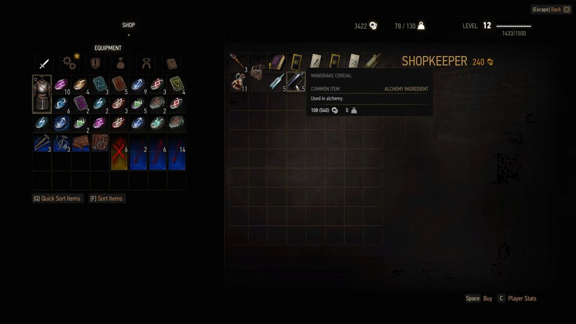 WITCHER 3 Interesting Merchants to visit Vulkk