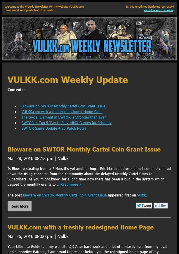 Weekly Newsletter Template