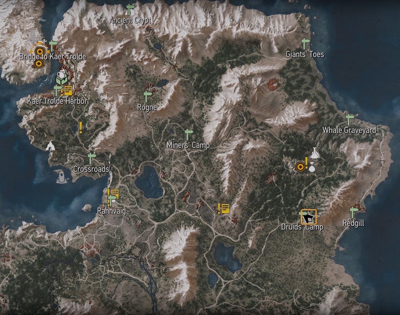 Druid's Camp (Ard Skellig Island) map