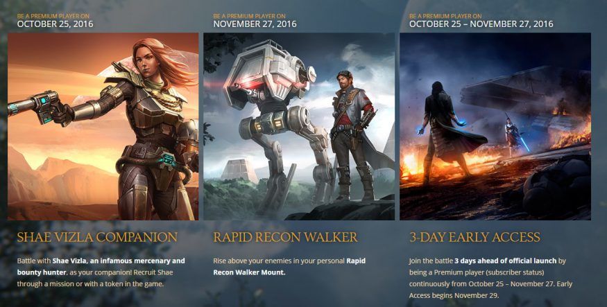 swtor knights of the eternal throne announcement - subscriber reward program