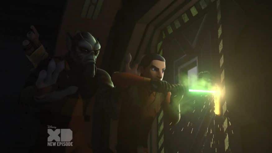Star Wars Rebels The Wynkahthu Job Episode Review and Analysis - the hangar door joke