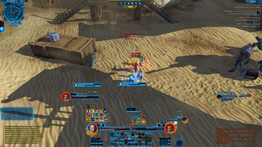 SWTOR Done and Dusted Uprising Guide - Bel Nerodia and G9-RX - missle shot