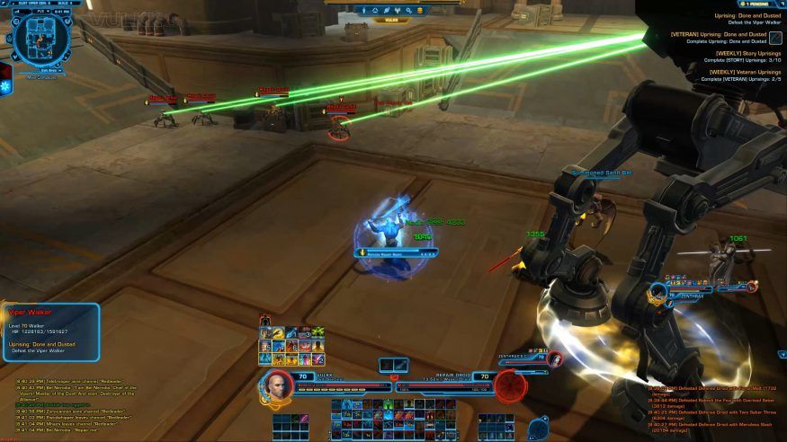 SWTOR Done and Dusted Uprising Guide - Viper Walker - repair droids