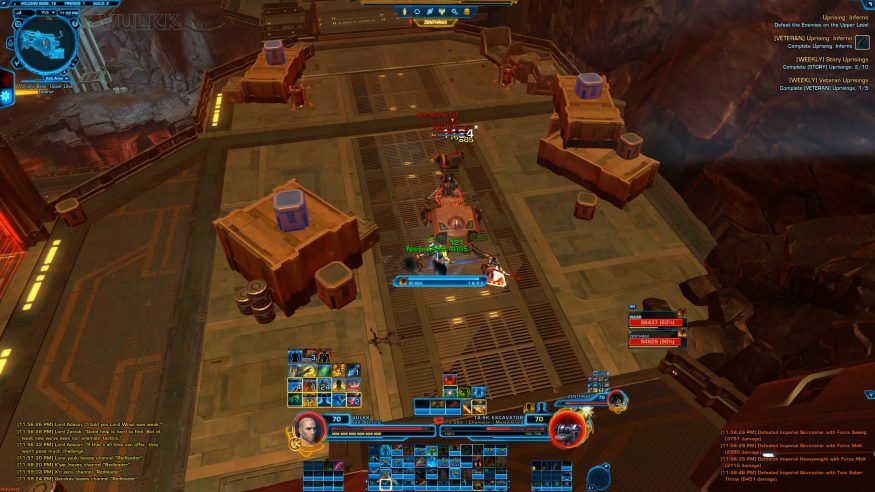 swtor uprising guide - inferno story and veteran mode - t4-9k - oil spill