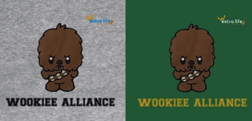 Get your Wookiee T-Shirt NOW and join the SWTOR ExtraLife initiative
