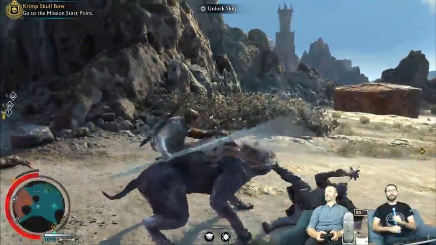 Shadow of War Mounted Skill Tree and Mounted Combat Overview - Caragor executing an orc