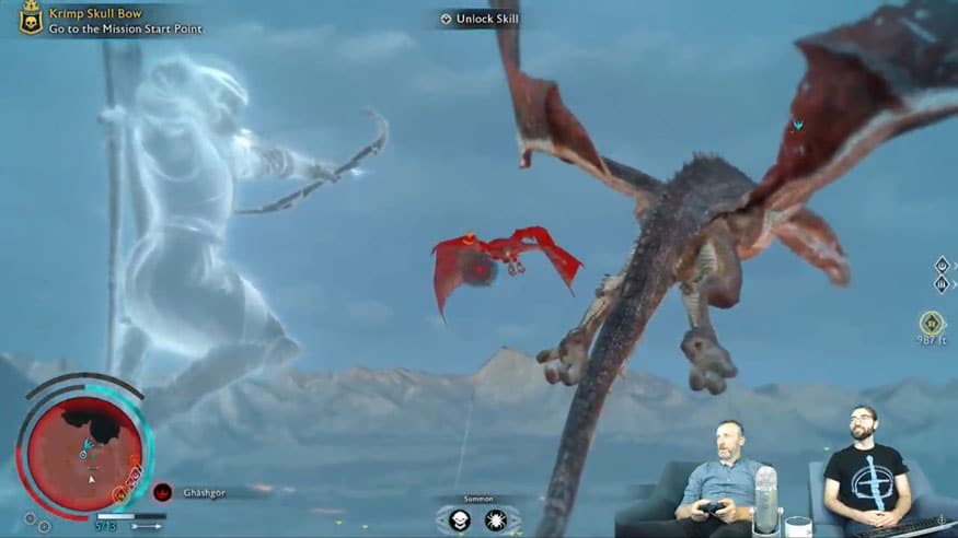 Shadow of War Mounted Skill Tree and Mounted Combat Overview - drake fighting drake