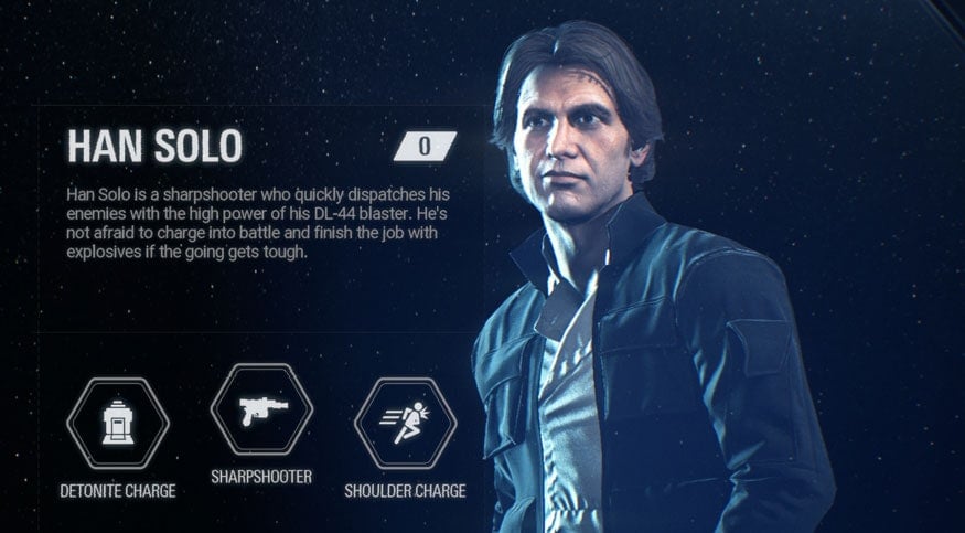 Star Wars Battleftront II Han Solo Hero