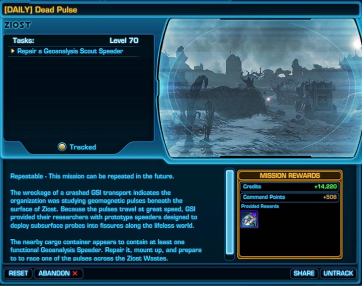 SWTOR Daily Missions Guide - Dead Pulse Objectives