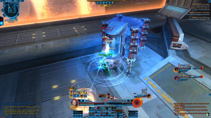 SWTOR Lost Island Flashpoint Guide - Dr Lorrick Phase 1 - First Kolto Tank