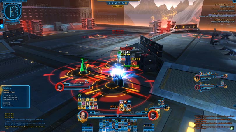 SWTOR Lost Island Flashpoint Guide - Dr Lorrick Phase 1 - Red Circles and Poison DoT
