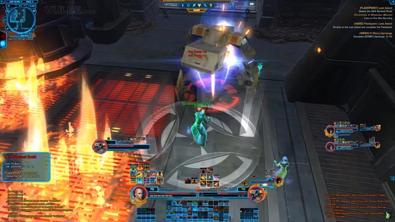SWTOR Lost Island Flashpoint Guide LR-5 Sentinel Droid - Lightninig Sphere