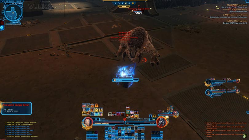 SWTOR Lost Island Flashpoint Guide Transgenic Sample Eleven - Horn Slam