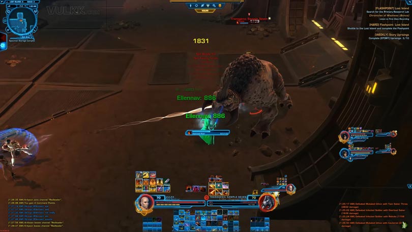 SWTOR Lost Island Flashpoint Guide Transgenic Sample Eleven - Improved Roar
