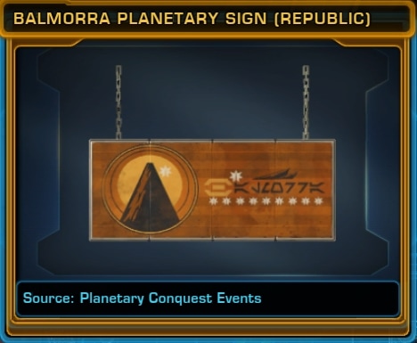 Balmorra Planetary Sign (Republic)