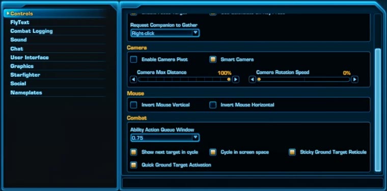 SWTOR Camera Max Distance In-Game Setting