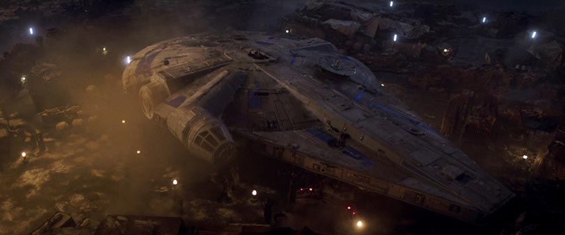 Solo A Star Wars Story Trailer Dissection - Aerial shot of the Falcon