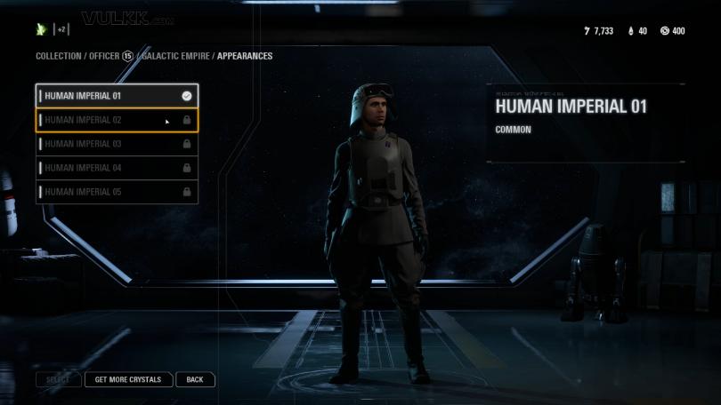 Star Wars Battlefront 2 Trooper Appearances - Officer Galactic Empire (1)