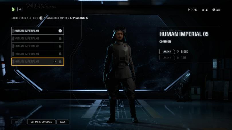 Star Wars Battlefront 2 Trooper Appearances - Officer Galactic Empire (5)