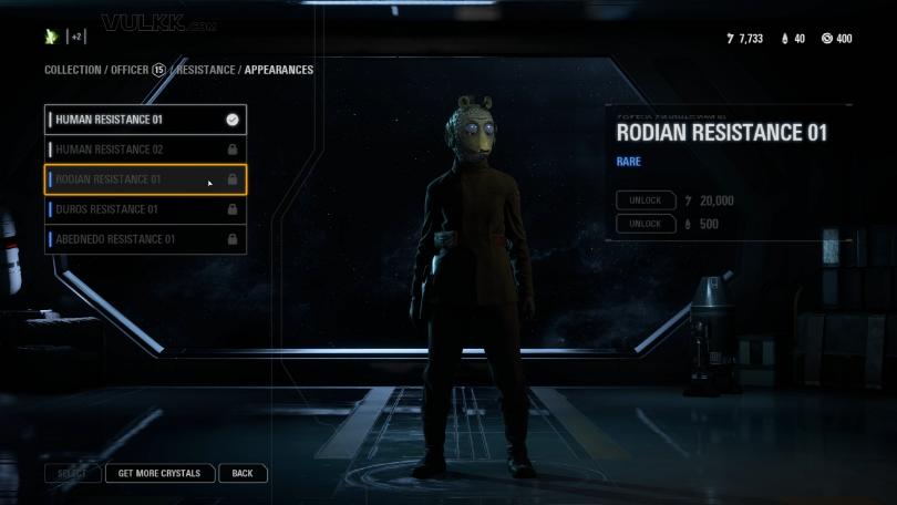 Star Wars Battlefront 2 Trooper Appearances - Officer Resistance (3)