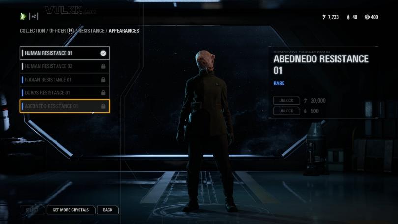 Star Wars Battlefront 2 Trooper Appearances - Officer Resistance (5)