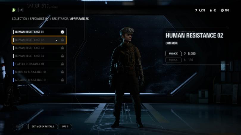 Star Wars Battlefront 2 Trooper Appearances - Specialist Resistance (2)