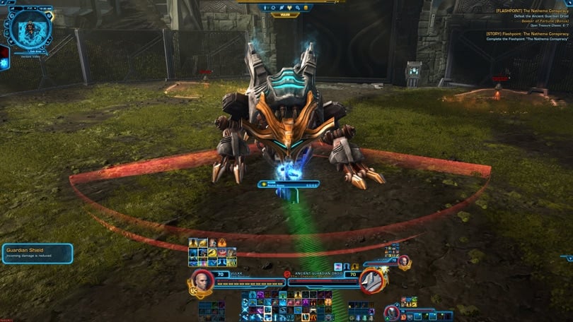 SWTOR 5.9 The Nathema Conspiracy Flashpoint Guide - Ancient Guardian Droid - Rocket Stomp