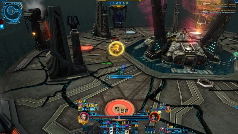 SWTOR 5.9 The Nathema Conspiracy Flashpoint Guide - Vinn Atrius - Force Blast Attack