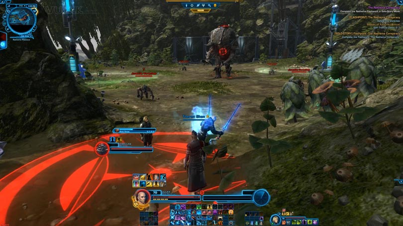 SWTOR 5.9 The Nathema Conspiracy Flashpoint Guide - Voreclaw - Rock Throw Ability