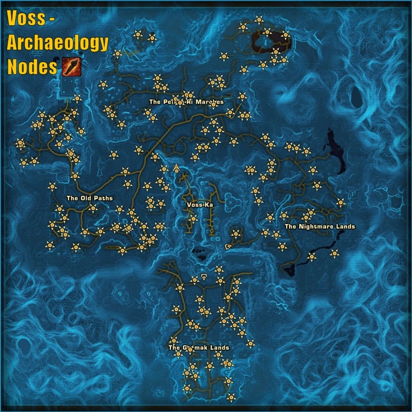 Archaeology Gathering Nodes on Voss