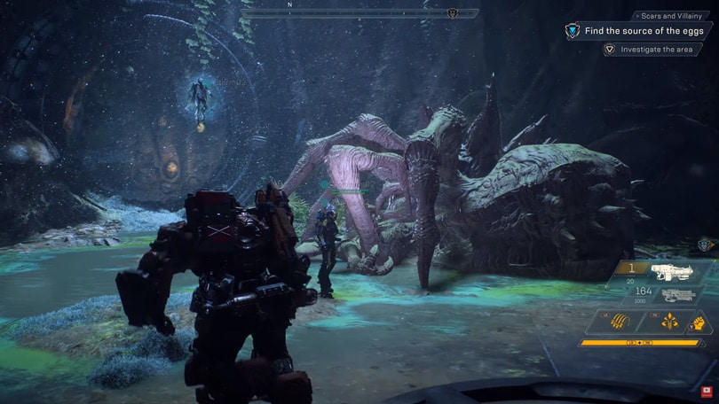 Anthem Gameplay Demo Dissected Frame by Frame - A frozen corpse of an ancient creature