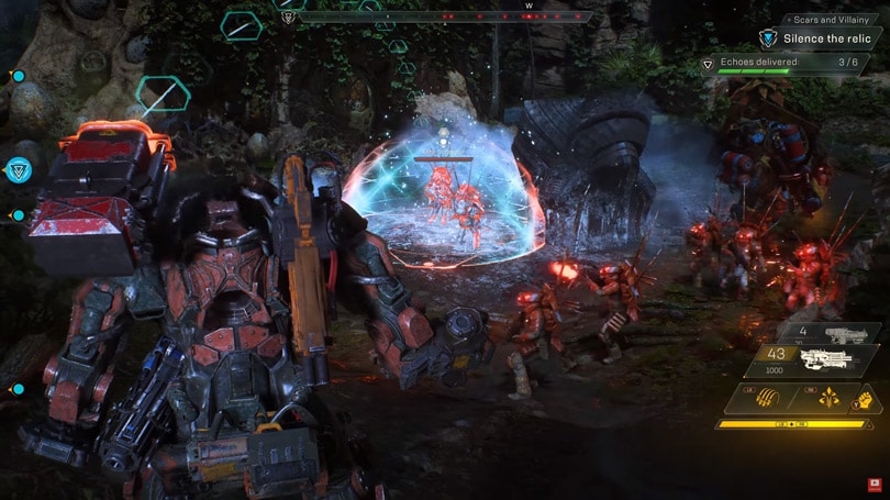 Anthem Gameplay Demo Dissected Frame by Frame - Storm's Frost Grenade and Colossus's Multy Mortar