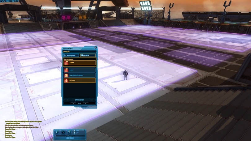 SWTOR Rishi Stronghold Sky Deck Arena Layout - Star Ship