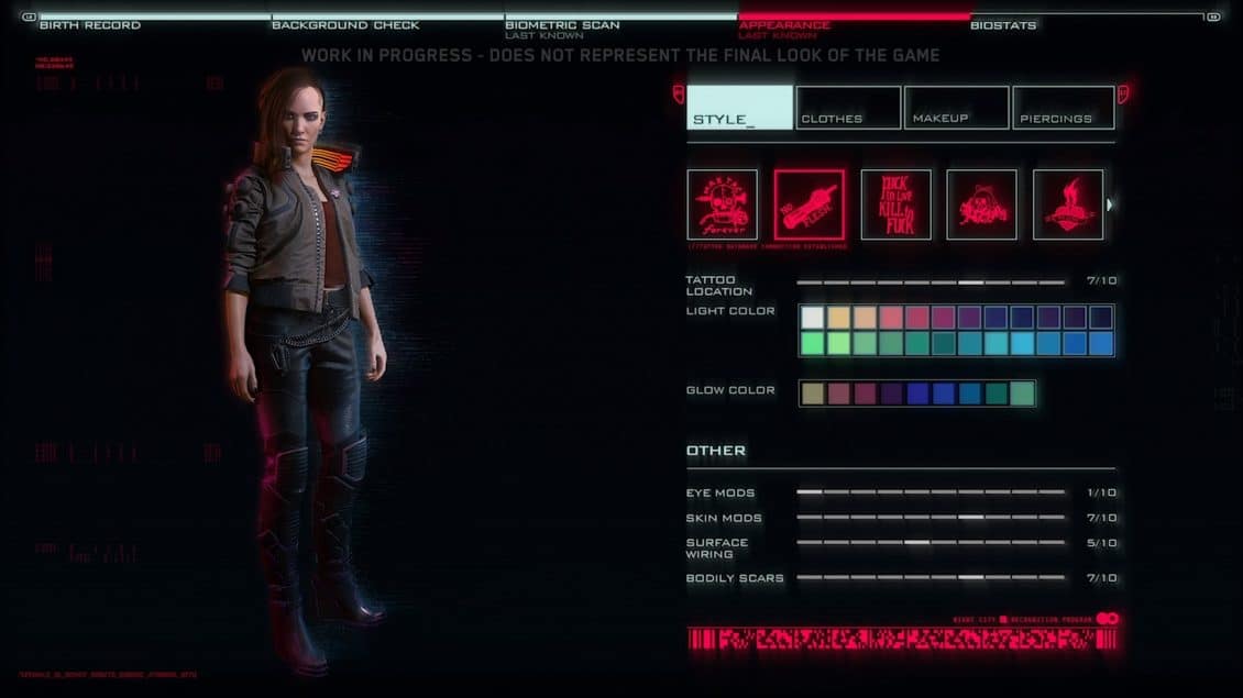 Appearance Tab