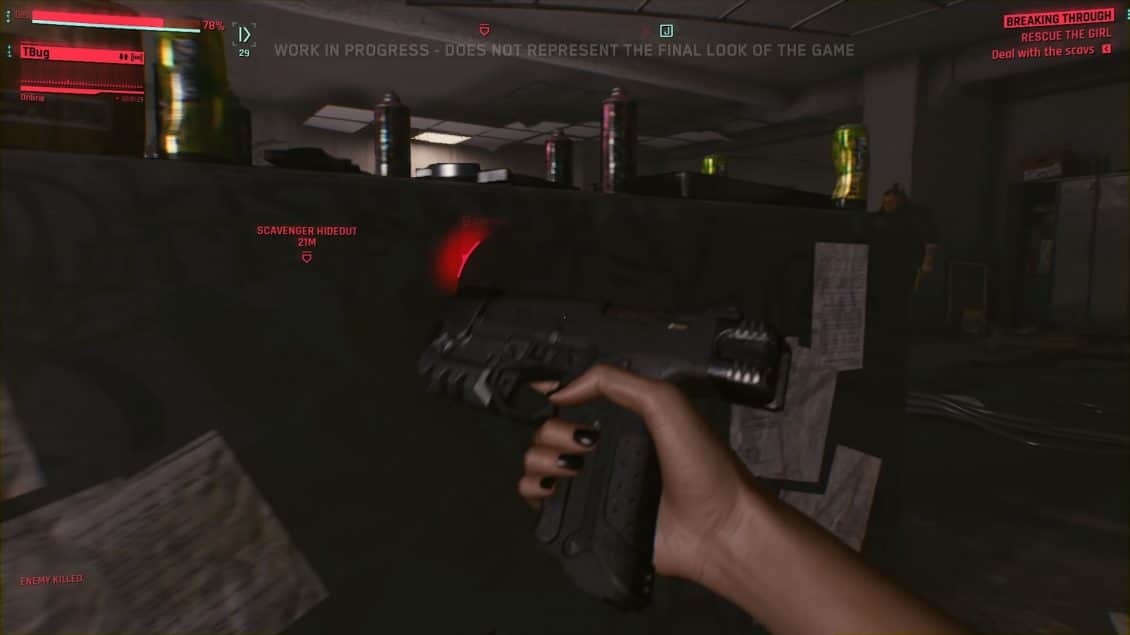 Incoming damage indicator