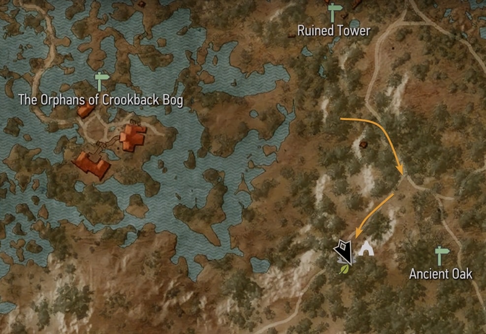 Ancient Oak Place of Power in Velen - location map 4
