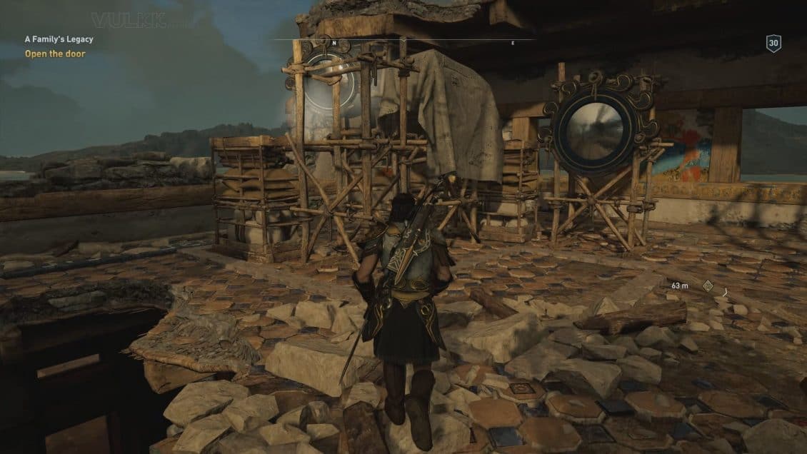 Assassin's Creed Odyssey - A Family's Legacy Mirrors Puzzle Solution - clear up slace for the light to pass