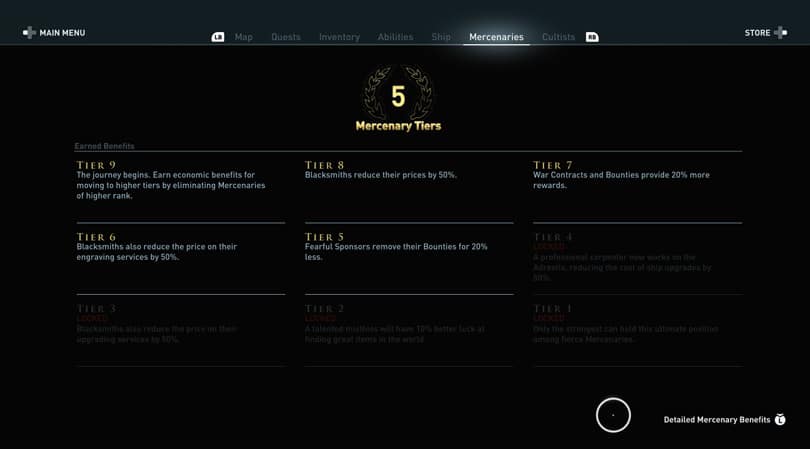 Assassin's Creed Odyssey 1.0.6 Changes - Mercenary System Improvementss