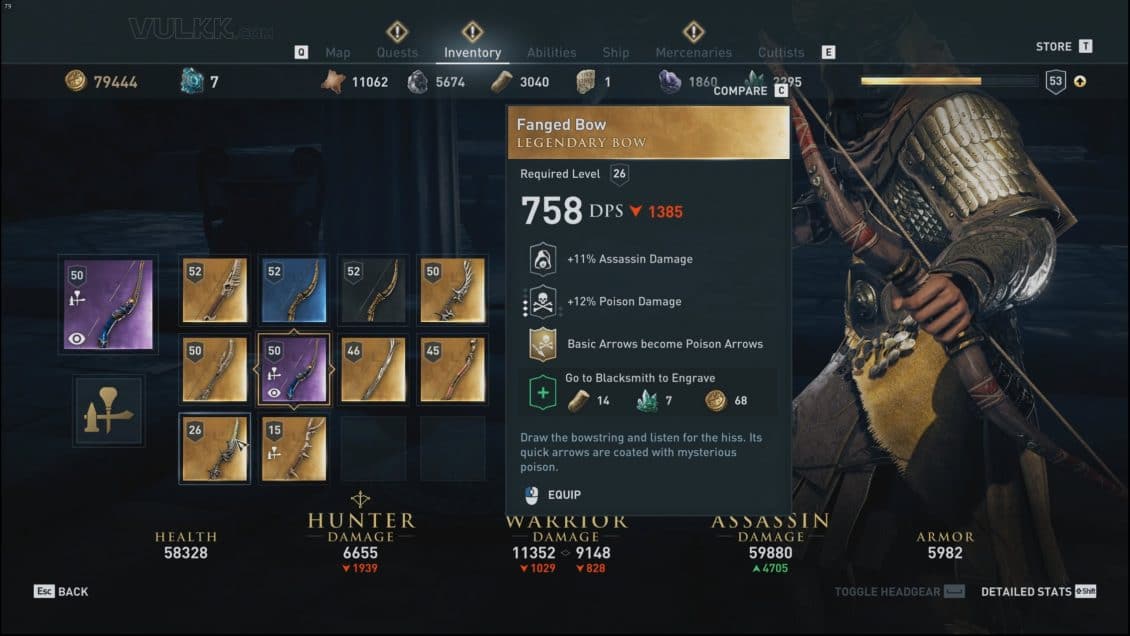 FANGED BOW