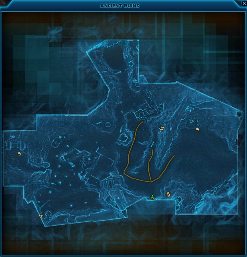 SWTOR Ossus Endurance Datacron Location Guide - Blue Ancient Switch Location