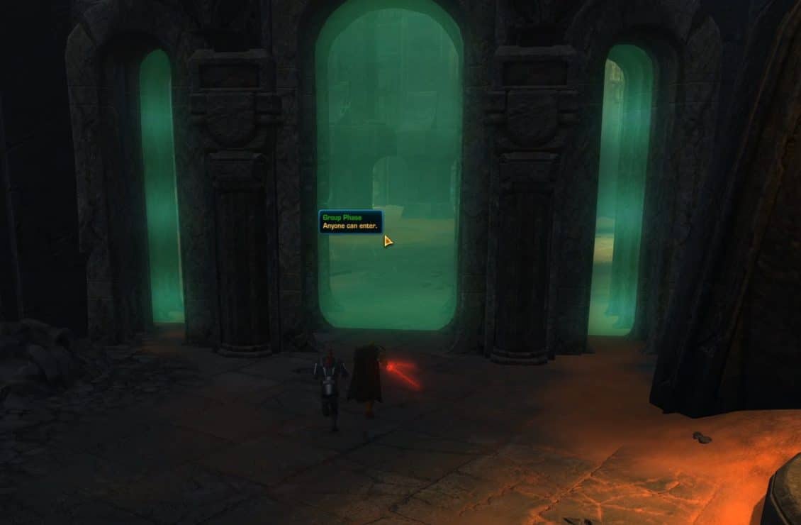 SWTOR Ossus Endurance Datacron Location Guide - Enter the Instanced Area in the Jedi Librar Ruins