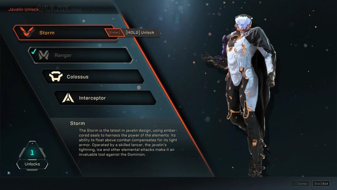 Choosing your second Anthem Javelin