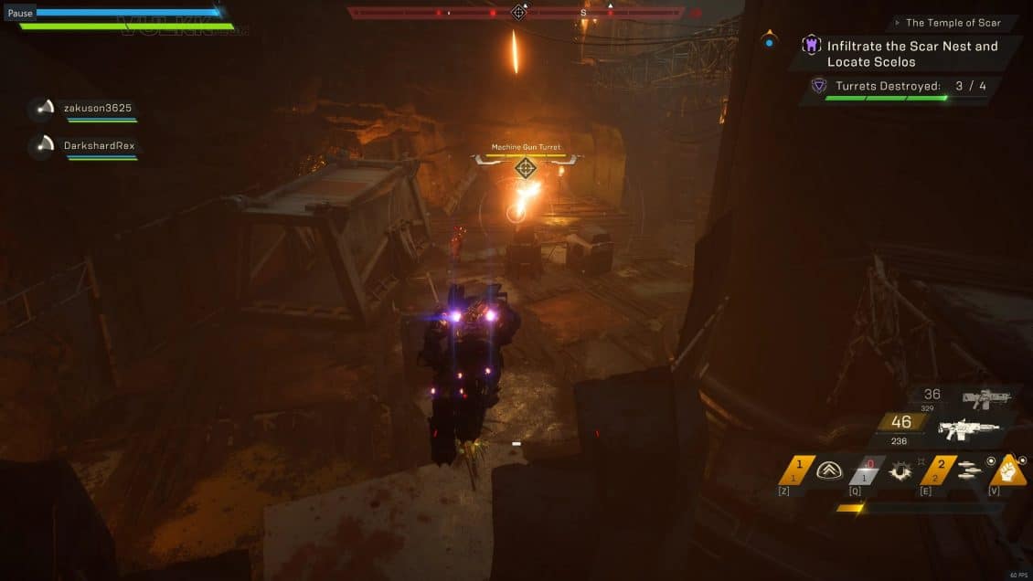 Anthem Temple of Scar Stronghold Guide - Destroying Turrets