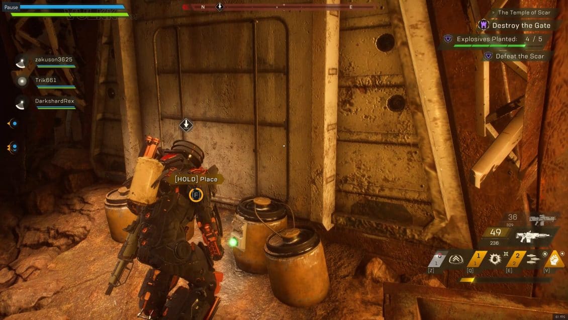 Anthem Temple of Scar Stronghold Guide - Plant Explosives
