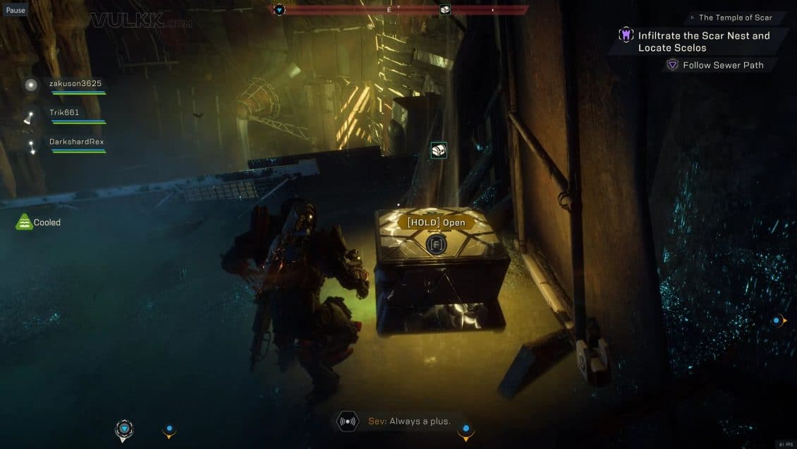 Anthem Temple of Scar Stronghold Guide - Second Treasure Chest
