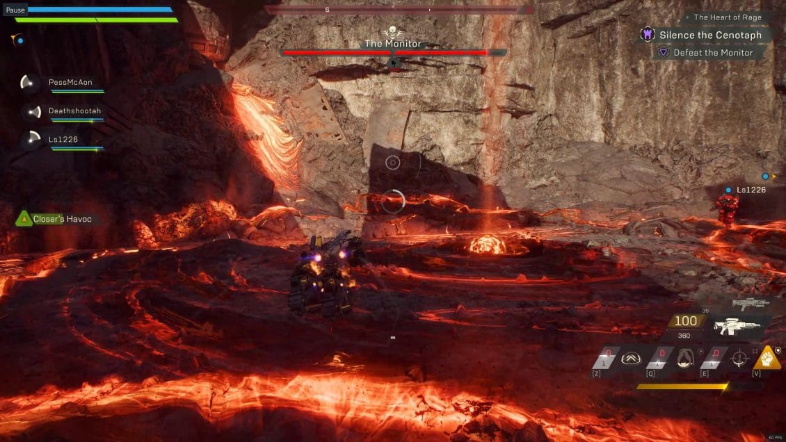 Anthem The Heart of Rage Stronghold Guide - Final Boss - The Monitor - Phase 1 - Meteors
