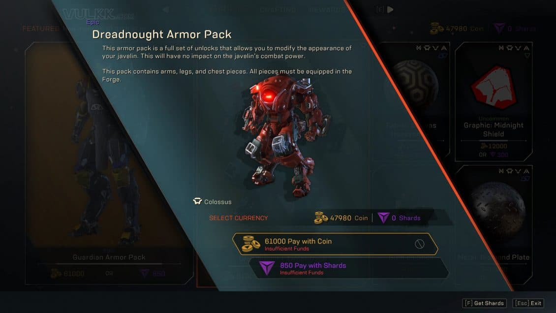 Anthem Vanity Store - Featured Tab